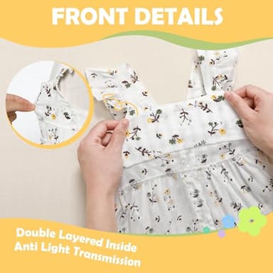 DeeFant Toddler Girl Dress 3-4T Girls Dress Summer Toddler Beach Dresses Fly Sleeveless Casual Floral Toddler Sundress - Image 7