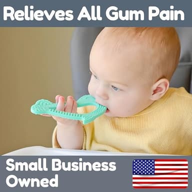 Silicone Baby Teether - Dolphin | 8 Teething Relief Textures, 100% Food-Grade, Easy to Hold & BPA Free Silicone Teethers for Babies, Baby Teething Toys, Soft Chew Toy for Babies Ages 3M+ - Baby’s Aid - Image 6