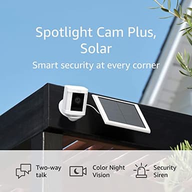 Ring Spotlight Cam Plus, Solar | Two-Way Talk, Color Night Vision, and Security Siren (2022 release) - White - Image 6