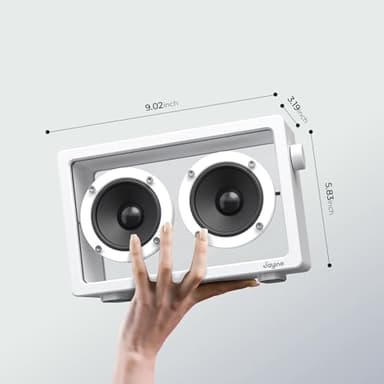 JAYINE Cassette Portable Bluetooth Speaker, 16W Minimalist Speakers Bluetooth Wireless Loud, HD Powerful Sound and Wide Compatibility V5.3 for Indoor Outdoor - White - Image 7