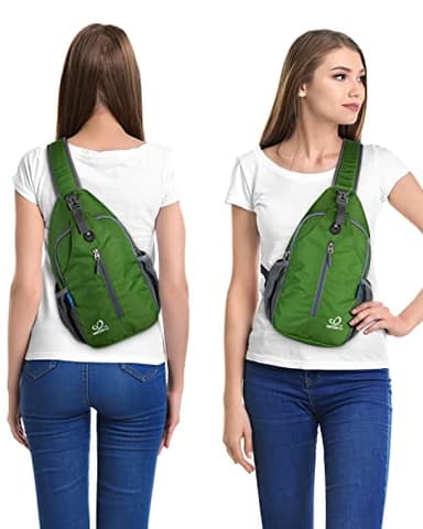 WATERFLY Crossbody Sling Backpack Sling Bag Travel Hiking Chest Bag Daypack - Image 3