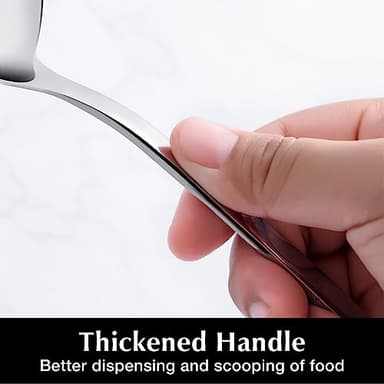 KINGSTONE Large Hostess Serving Utensils Set,18/10 Stainless Steel Heavy Duty 10inch Serving Spoons,Slotted Spoons,Serving Fork,Serving Tongs, Cake Pie Server For Buffet, Wedding, Party - Image 4