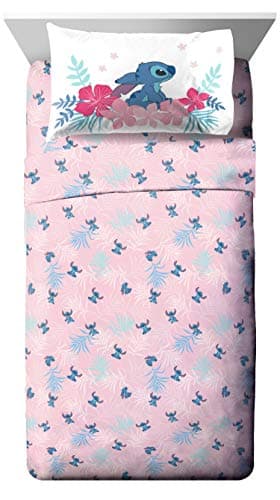 Jay Franco Disney Lilo & Stitch Paradise Dream 7 Piece Queen Bed Set - Includes Reversible Comforter & Sheet Set Bedding - Super Soft Fade Resistant Microfiber (Official Disney Product) - Image 3