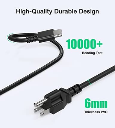 UNAWUDOH USB C Laptop Charger, 65W Chromebook Charger Compatible with HP Lenovo Dell Asus Acer Samsung Google Chromebook Fast Charger Type C - Image 6