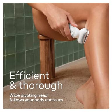 Braun Silk-épil 9 Epilator, Pivoting Head, Wet and Dry, Includes Body Trimmer, Shaver Head and Trimmer Comb,SES9-441 - Image 4