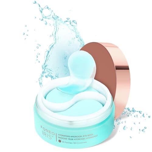 FOREO IRIS Hydrating Hydrogel Eye Mask - Dark Circles Under Eye Treatment for Women & Men - Puffy Eyes Treatment - Hydrating & Refreshing - Vegan - All Skin Types - 60 Under Eye Patches - Image 1