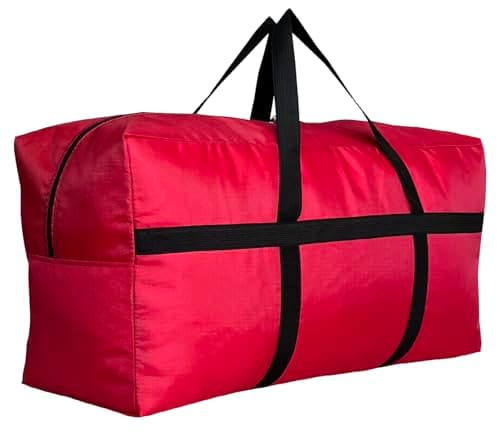 DoYiKe Extra Large Storage Duffle Bag for Travel, Foldable Oversized Giant Big Traveling Red Duffle Bag - Image 1