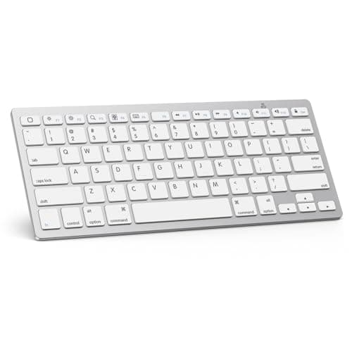 OMOTON Bluetooth Keyboard Compatible with iPad 10th Generation, iPad 10.2 (9th/8th/7th), iPad Pro 13/12.9/11 inch, iPad Air/Mini and More iOS Devices, White - Image 1