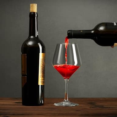 FrutPunch Hand-Blown Crystal Wine Glasses Set of 2, 16OZ, Long Stem Glasses for Red and White Wine, Christmas and Wedding Gifts - Image 2