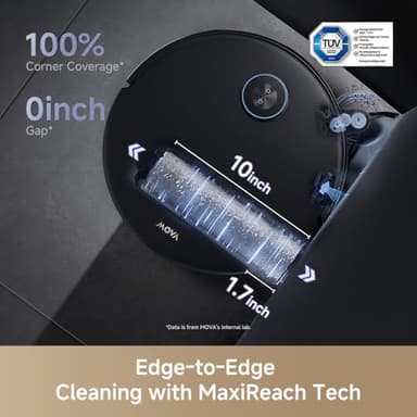 MOVA Z60 Ultra Roller Complete Robot Vacuum and Mop, 28,000Pa Suction, Roller Real-Time Flutting Self-Washing, Auto Carpet Shield, Extendable for Edge Cleaning, Anti-tangle DuoBrush, Care-Free Station - Image 4