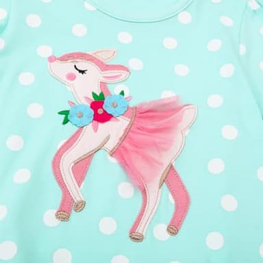 Funnymore Baby Toddler Girls Dresses Spring Summer Short Sleeve Cotton Cute Casual Outfits Clothing Deer 2t - Image 4