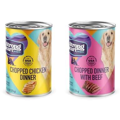 A Strong Heart Wet Dog Food, Chicken & Beef Variety Pack - 13.2 oz Cans (Pack of 12), Made in The USA with Real Chicken & Beef - Image 3