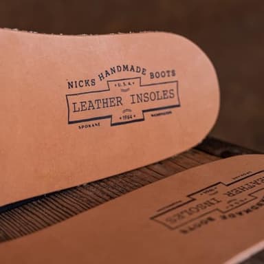 Nicks Boots Veg Tan Leather Insoles, Men’s Shoe Size 8-9.5, Handcrafted in USA, Trim to Fit, Molds to Foot for Extra Comfort - Image 6