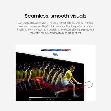 SAMSUNG 32-Inch Flat Computer Monitor, 75Hz, Borderless Display, AMD FreeSync, Game Mode, Advanced Eye Care, HDMI and DisplayPort, LS32B304NWNXGO, 2024 - Image 6