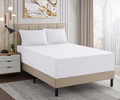 1500 Supreme Collection Extra Deep Pocket Sheets Set - Luxury Soft Bed Sheets, Wrinkle Free, Bedding, Over 40 Colors, 21 inch Extra Deep Pocket, Extra Deep - Cal King, White - Image 2