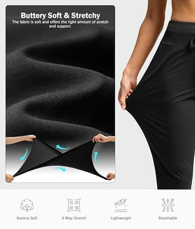 G Gradual Pants for Women High Waisted Golf Pants 2 Deep Pockets 7/8 Ankle Sweatpants for Athletic Travel Casual Lounge Work, Black, Small - Image 3