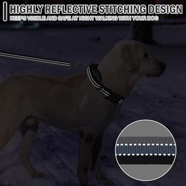 ESGPET Martingale Dog Collar and Leash Set for Walking, Playing, Training, Reflective Adjustable Puppy Collars with Leash for Small Medium Large Dogs (Black,Small) - Image 3