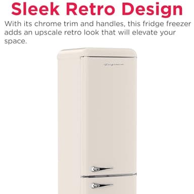 Frigidaire RETRO 9.2 Cubic Foot Fridge with Bottom Mount Freezer, 9.2 cu. ft, VANILLA - Image 6