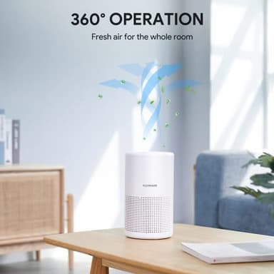 FULMINARE Air Purifiers for Bedroom H13 True HEPA Air Filter Quiet Air Cleaner With Night Light Portable Small Air Purifier for Home, Office, Living Room (White 2 Pack) - Image 4