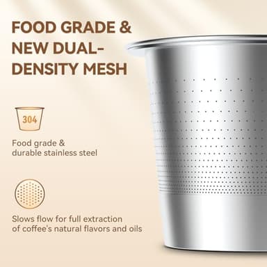 CAPMESSO Reusable K Cups Coffee Pods for Keurig 1.0: Stainless Steel Refillable K Cup - Reusable Coffee Filter for Keurig 1.0 Coffee Maker, Permanent, Eco-Friendly, Innovative Design(2 Pack) - Image 7
