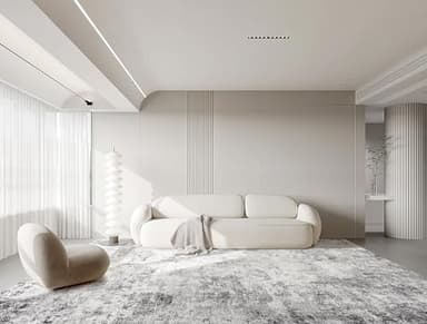 UERMEI 10x12 Area Rug Living Room Rugs - Washable Neutral Modern Abstract Soft Thin Large Rug Indoor Floor No Slip Rug Carpet for Bedroom Under Dining Table Home Office Decor - Grey - Image 7