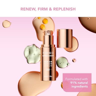 FOREO Firm & Fabulous BEAR mini + Serum Serum Serum 1 Oz Anti aging Starter Kit- Microcurrent Facial Device- Instant Face Lift- Double Chin Eliminator- Facial Skin Care Products- Gift Set- Pearl Pink - Image 5