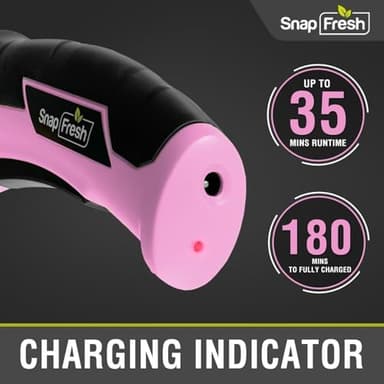SnapFresh Cordless Electric Scissors, 4V Mini Cardboard Cutter, Carpet Cutter, Box Cutter W/a Self-sharpening Blade, Rotary Cutter for Cardboard, Plastic, Leather, and Packages (Pink) - Image 6