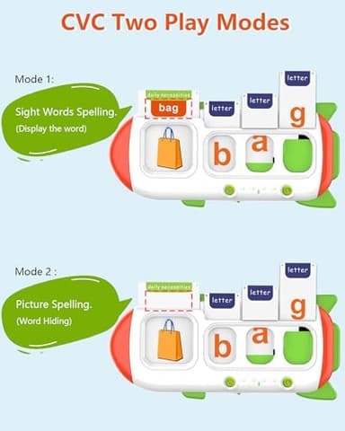 ZIKAQUQI Spelling&Talking Flash Cards for Toddlers 3-8 Years Old - Speech Therapy with 107 Sight Words - Sensory Toys for Kids with Autism, Montessori Learning Toys, Ideal Gifts for Boys&Girls - Image 6