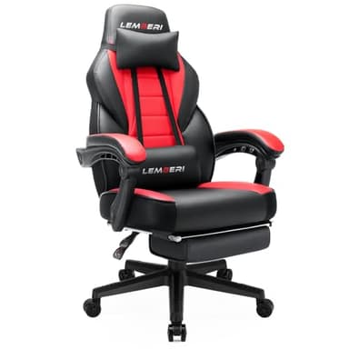 LEMBERI Video Game Chairs with footrest, Big and Tall Gamer Chair for Adults, 400lb Capacity, Racing Style Computer Chair with Headrest and Lumbar Support - Image 8