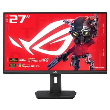 ASUS ROG Strix 27” QHD (2560x1440) HDR400 USB-C Gaming Monitor (XG27ACS), 180Hz,1ms, Fast IPS, 133% sRGB, Extreme Low Motion Blur Sync, G-Sync Compatible, DisplayWidget, Tripod Socket, 3 Year Warranty - Image 1