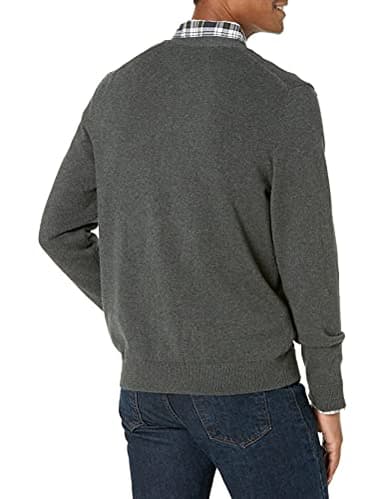 Amazon Essentials Men's Cotton Cardigan Sweater, Charcoal Heather, X-Large - Image 3