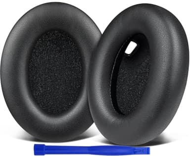 SOULWIT Replacement Earpads for Sony WH-1000XM4 (WH1000XM4) Headphones, Ear Pads Cushions with Noise Isolation Foam, Added Thickness, Without Affecting Sensor - Black - Image 1