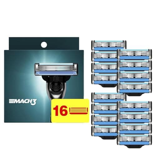 16 Pcs Razor Blade Refills, Mach 3 Razor Refills for Men - Image 1