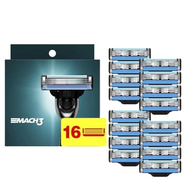 16 Pcs Razor Blade Refills, Mach 3 Razor Refills for Men - Image 1