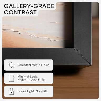 Homeforia Black 12x12 Picture Frames, High End Metal 12 x 12 Square Poster Frame with Mat 10 x 10 Photo, 12x12 Black Frame Matted to 10x10 Print, 12by12 Thin Frames, Tempered Glass, Wall Kit, Set of 1 - Image 4