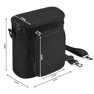 CaSZLUTION Travel Protective Case for NIKON Monarch M5 M7 8x42 Binocular, Durable Fabric Storage Bag with Shoulder Strap Compatible with Nikon PROSTAFF P3 8x42 10x42 Binocular, Black (Case Only) - Image 3