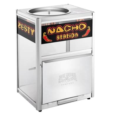 Nacho Machine Food Warmer - Steel Countertop Display Case and Merchandiser for Tortilla Chips, Peanuts, and Popcorn by Great Northern Popcorn (Silver) - Image 6
