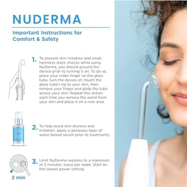 NuDerma Professional Skin Therapy Wand - Portable Skin Therapy Machine with 6 Neon & Argon Wands – Boost Your Skin – Clear Firm & Tighten - Image 4