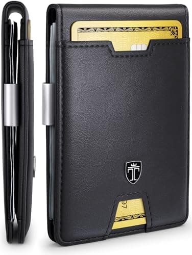 TRAVANDO Mens Wallet with Money Clip AUSTIN RFID Blocking Bifold Credit Card Holder for Men with Gift Box - Image 1