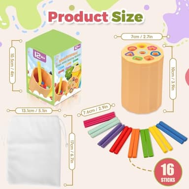 Shape & Color Sorting Montessori Toys for Toddlers 1-3, Soft Silicone Sensory Toys, Preschool Learning Activities Matching Game, Educational Toy for Fine Motor Skills, Travel Gift for Boys and Girls - Image 2