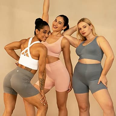 Evercute Sports Bra for Women Padded Medium Support Criss Cross Strappy Bras Seamless High Impact Yoga Exercise Athletic Bras - Image 2