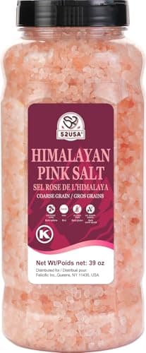 52USA Himalayan Pink Salt, Coarse Grain, 39 oz (2.4 LB), Pink Himalayan Sea Salt, Kosher Salt, Sea Salt for Grinder Refill, Himalayan Salt - Image 1