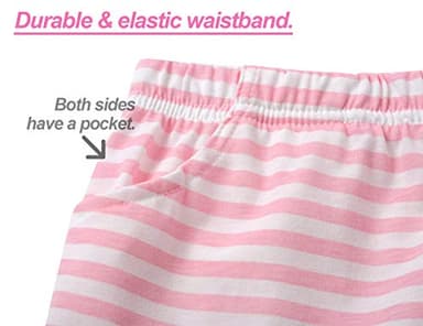 Cozchique Summer Pajamas For Girls – Pink Stripe & Glittering Heart PJS Pal Cute Jammies Set Big KidsSize 12 - Image 6