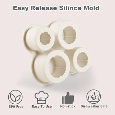Nax Caki White Hollow Cylinder Ice Cube Mold for 20oz 30oz 40oz Stanley Cup Accessories, Silicone Tumbler Ice Mold with Lid for Tumbler Whiskey Cocktails Bourbon - Image 2