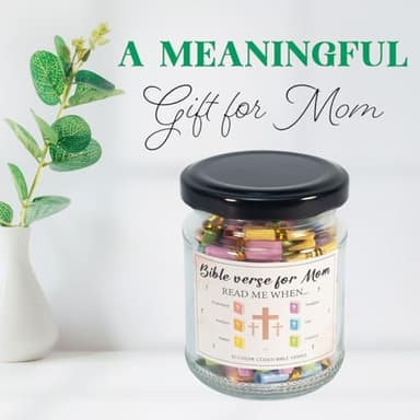 Bible Verse Jar for Mom, Christian Gifts for Mom, Inspirational Scriptures for Mom, Bible Accessories, Birthday Gifts for Mom, Christmas gifts for Moms - Image 2
