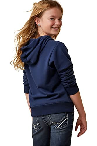 ARIAT Unisex Youth 3D Logo 2.0 Hoodie, Navy/Red, Size X-Small - Image 2
