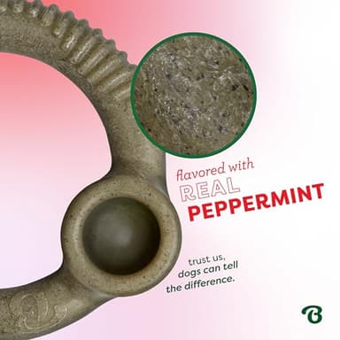 Benebone Peppermint Ring – Limited Edition Holiday Flavor, Durable Chew Toy for Aggressive Chewers, Made in USA, Medium - Image 2