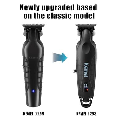 KEMEI 2293 Professional Hair/Beard Trimmer for Men Zero Gapped Hair Clippers for Barber with T Blade, Cordless Rechargeable - Image 7