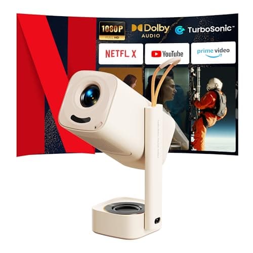 Yaber T1 Pro Mini Projector with WiFi and Bluetooth, Dolby Audio & Turbo Sonic Bass, Auto Focus & Keystone, Native 1080 FHD with HDR10, Portable Projector for Outdoor Indoor Use - Image 1