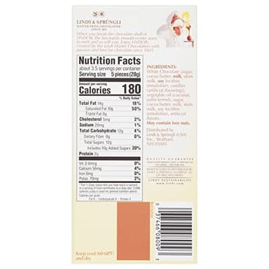 Lindt LINDOR White Chocolate Truffle Bar, White Chocolate Candy with Smooth, Melting Truffle Center, 3.5 oz. Bar (12 Pack) - Image 2